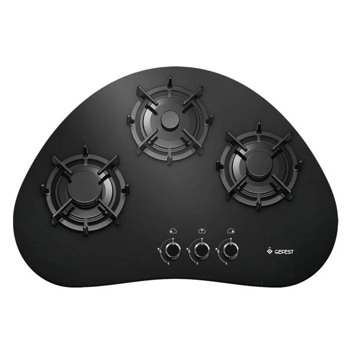 GEFEST СГ CH 2120 K6 — газовая варочная панель на 3 конфорки с белым стеклом — Onbir.kg Бишкек, Кыргызстан