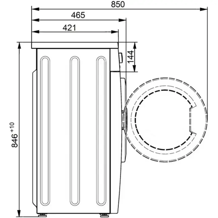 Узкая стиральная машина автоматическая, загрузка до 6 кг, отжим 1000 об/мин, класс A++, 15 программ СМА 60У107-000 / Серия 07 (MULTI FUNCTION)