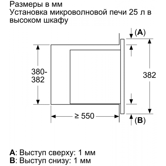 Микроволновка встраиваемая BOSCH BEL653MB3