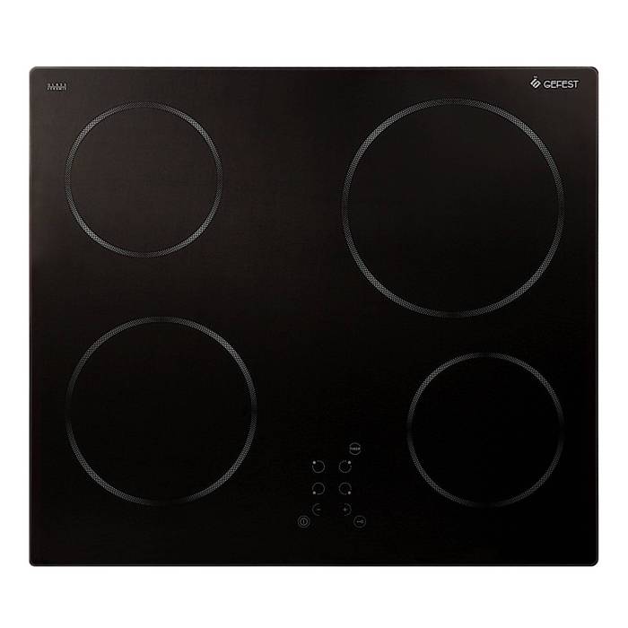 GEFEST ПВЭ 4233 К11 — электрическая варочная панель на 4 конфорки с черной стеклокерамической поверхностью — Onbir.kg Бишкек, Кыргызстан