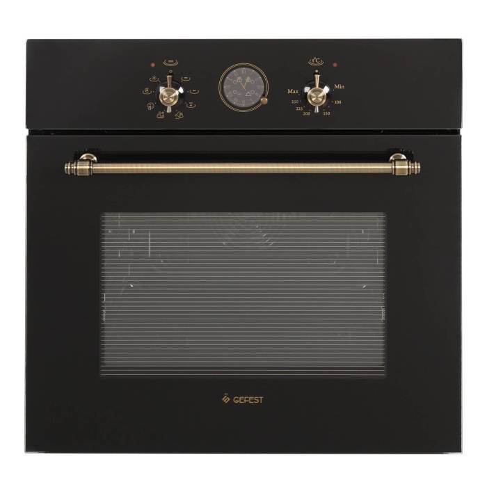 GEFEST ДА 622-02 К83 — электрическая духовка, черный ретро фасад — Onbir.kg Бишкек, Кыргызстан