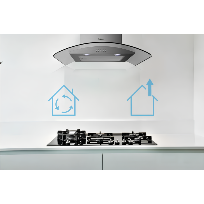 Купольная Вытяжка Midea MH60C471 X Купить в Бишкеке с доставкой онлайн заказать с Каминную вытяжку Midea с установкой в Кыргызстане