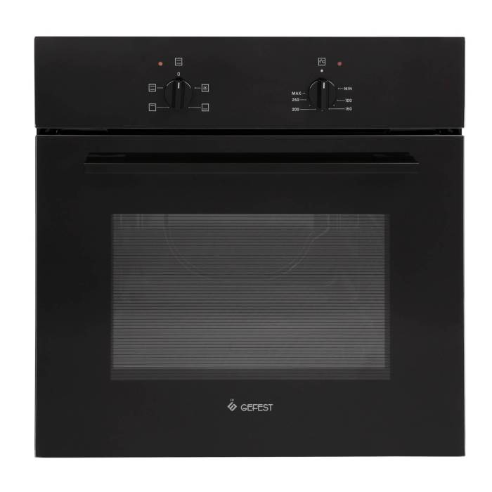 GEFEST ДА 622 К2 — электрическая встраиваемая духовка с черной стеклянной панелью управления — Onbir.kg Бишкек, Кыргызстан