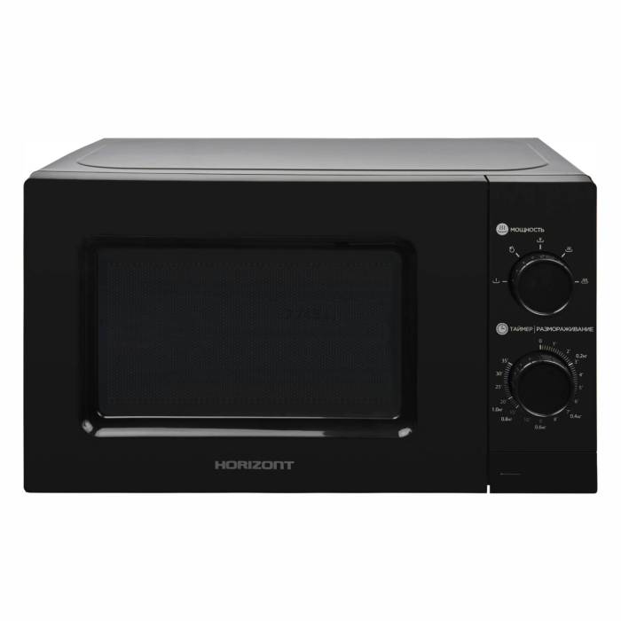 Horizont 20MW700-1378GSB — компактная микроволновка на 20 л с мощностью 700 Вт. Купить с доставкой в Бишкеке