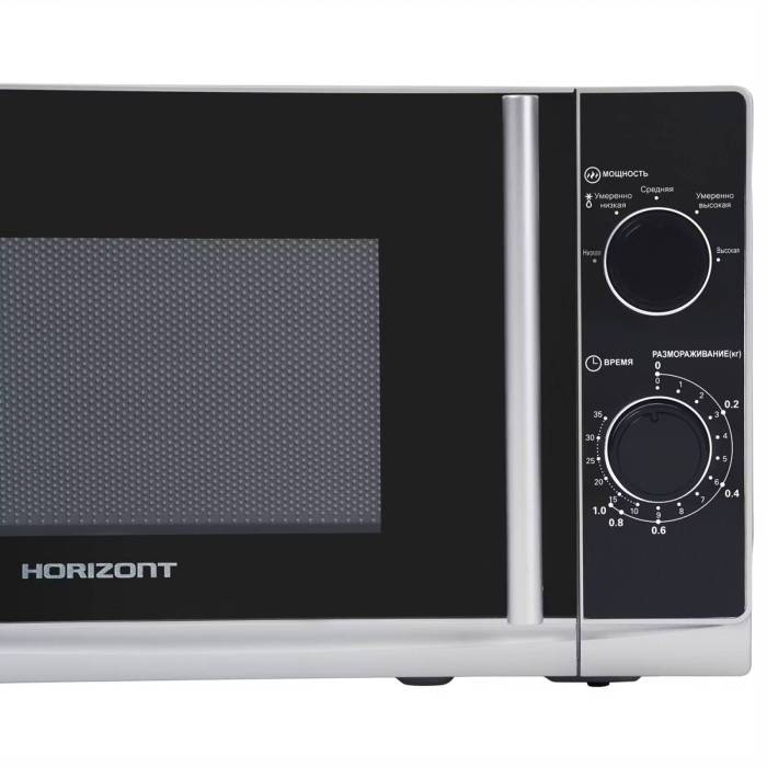 Микроволновая печь Horizont — мощность 700 Вт, потребляемая 1050 Вт, встроенная подсветка. Заказать онлайн.
