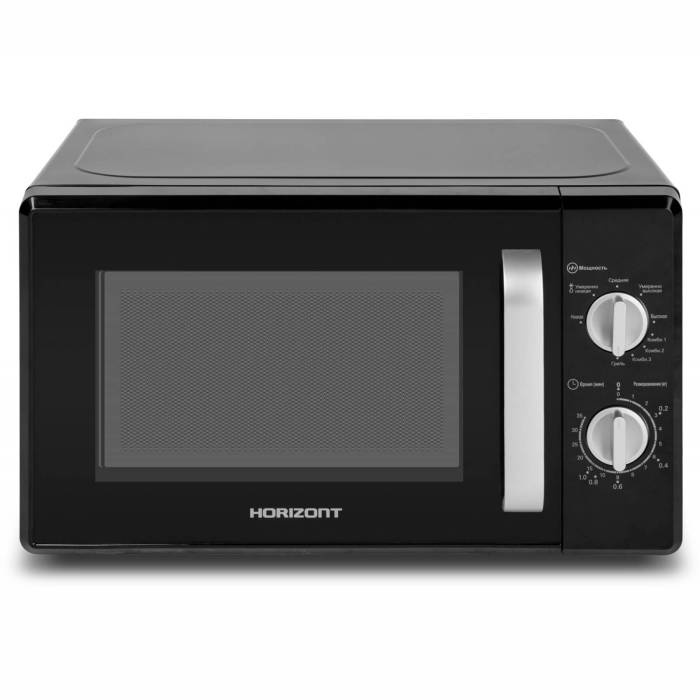 Horizont 20MW700-1478AAB — микроволновка 20 л с грилем и поворотными переключателями. Купить в Бишкеке с доставкой