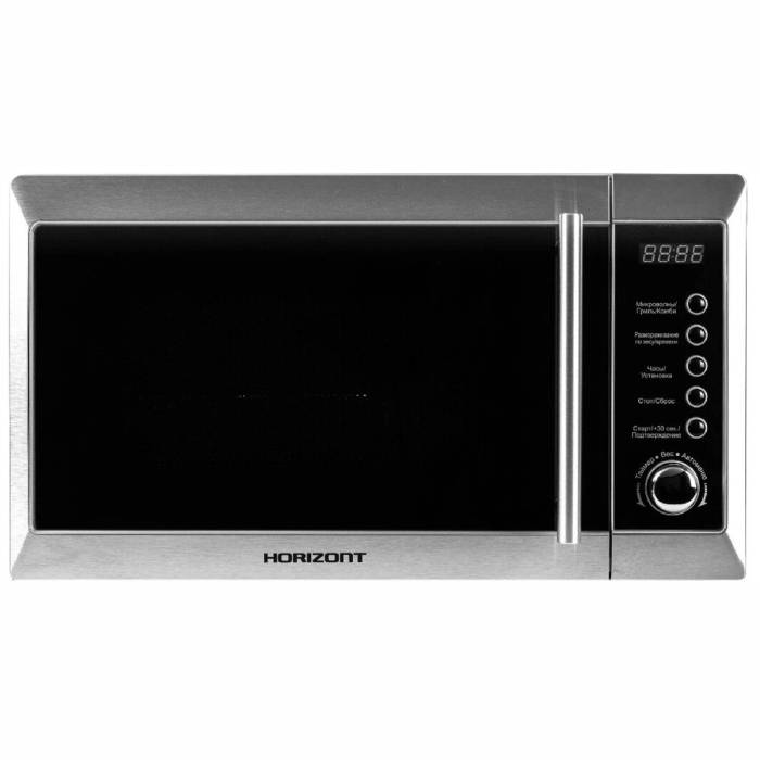 Микроволновая печь Horizont — кварцевый гриль 1000 Вт, режим микроволны + гриль, автоматическое приготовление. Заказать онлайн
