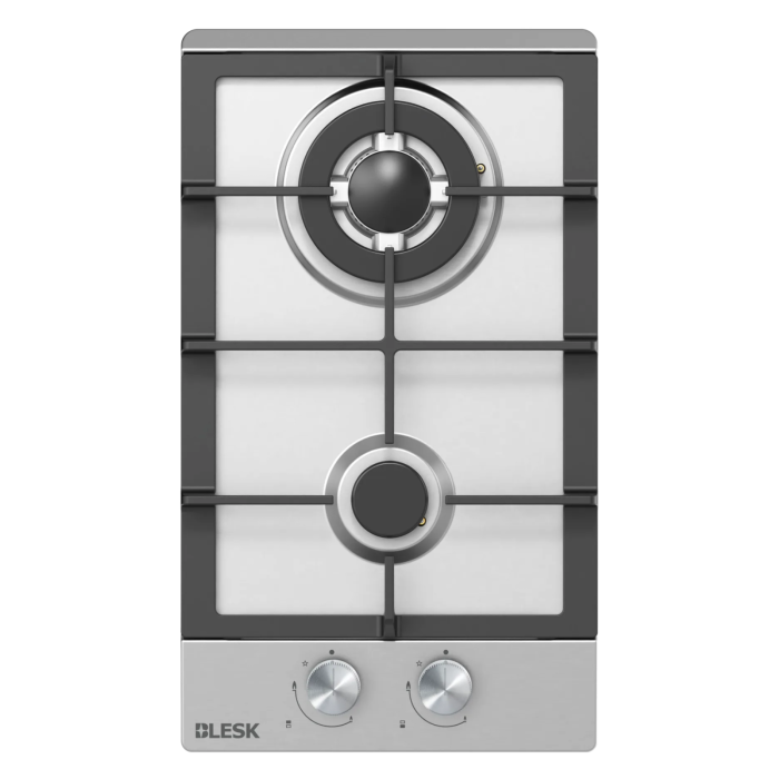 BLESK BZ30G005S — встраиваемая газовая варочная панель, размер 520×300×100 мм, встраиваемый размер 262×480 мм, матовая поверхность.