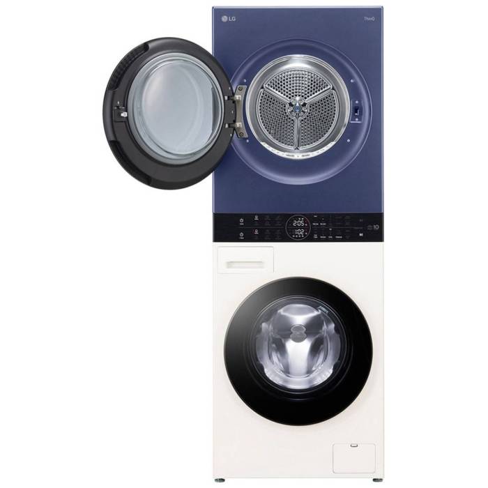 LG WashTower W4W8LVPK4HM — инверторный двигатель с прямым приводом, TurboWash 360° и функция Steam — Onbir.kg Бишкек, Кыргызстан