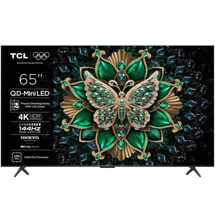 Телевизор TCL 65C6K QD-Mini LED, 4K Ultra HD, 144 Гц, Dolby Audio и Atmos, ONKYO 2.1
