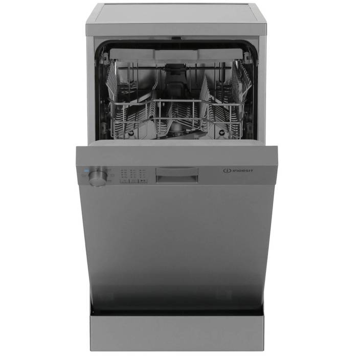 Indesit DFS2A59S — частичная защита от протечек, разбрызгиватель над верхней корзиной, лоток для столовых приборов — Onbir.kg