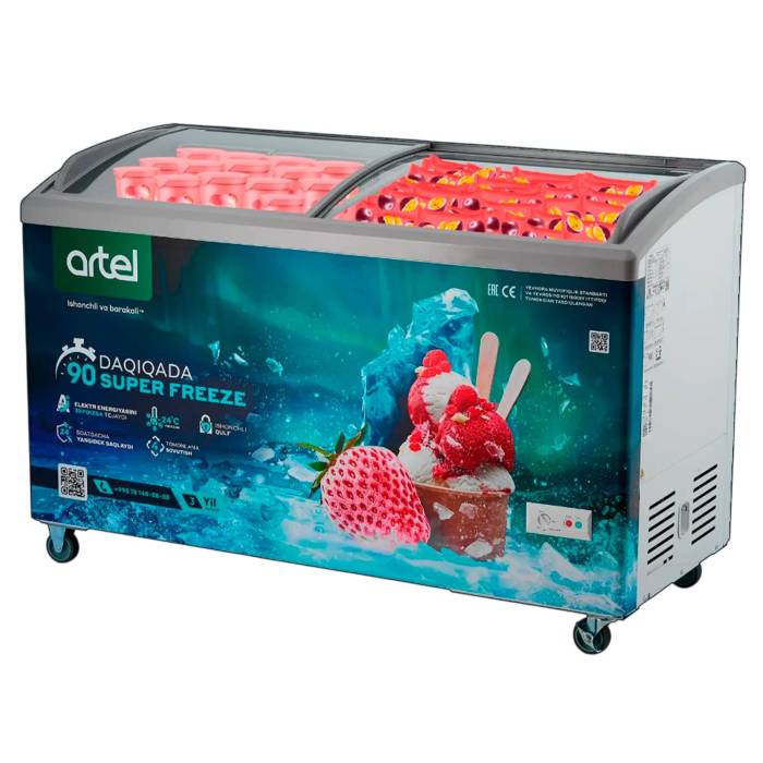Витринный морозильник Artel AFA480 — ST климатический класс, 5 корзин, купить по лучшей цене