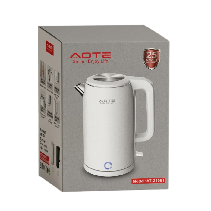 Чайник AOTE AT-24061 — Цвет: белый — Onbir.kg Бишкек, Кыргызстан