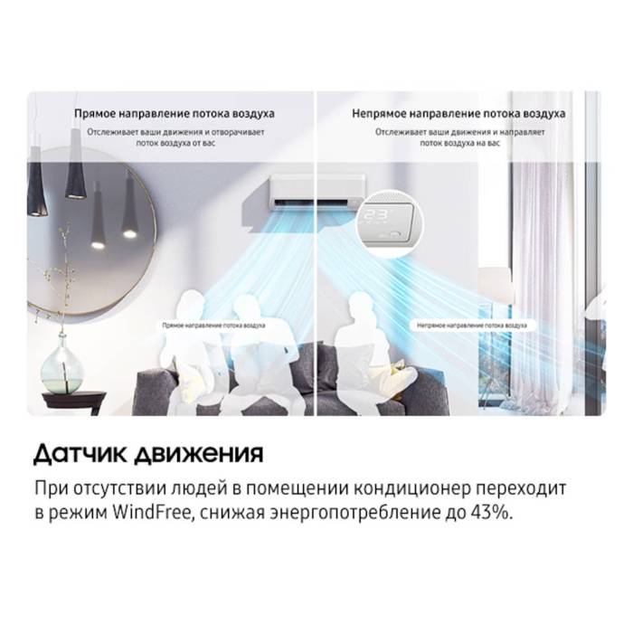 Кондиционер SAMSUNG AR70F09C1BWNER WindFree™,inverter  (до 27 м²)