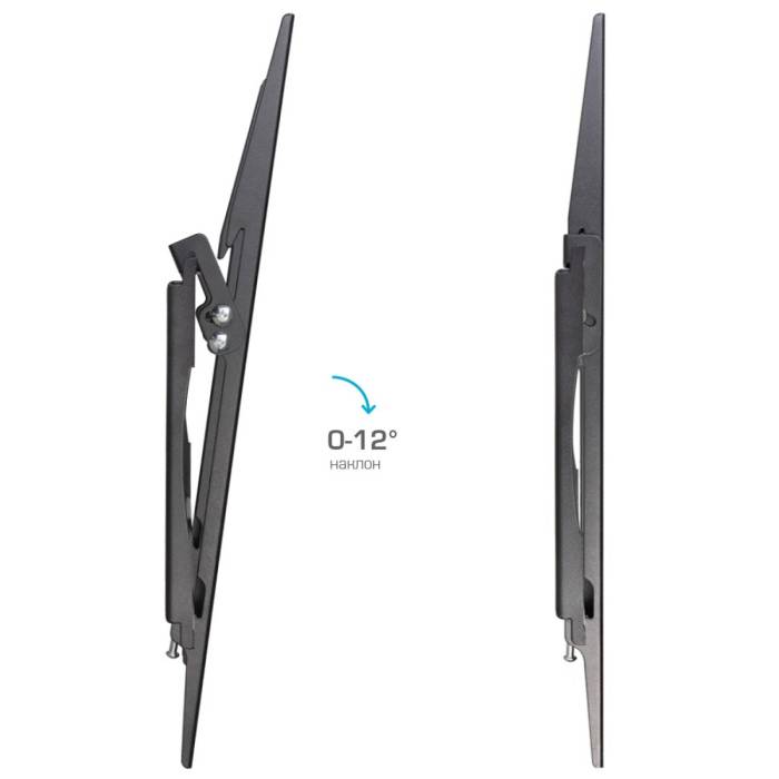 Настенный наклонный кронштейн Arm media STEEL-4 black — Диагональ экрана: 22–65″ (56–165 см) — Onbir.kg Бишкек, Кыргызстан