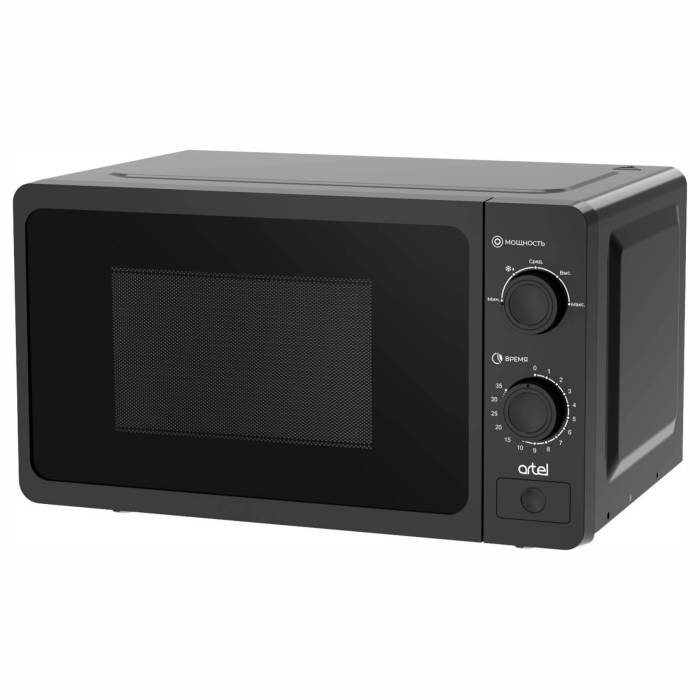 Artel ART-MWM2002 — черная микроволновка на 20 л с конвекцией и таймером на 35 минут. Купить с доставкой в Бишкеке.