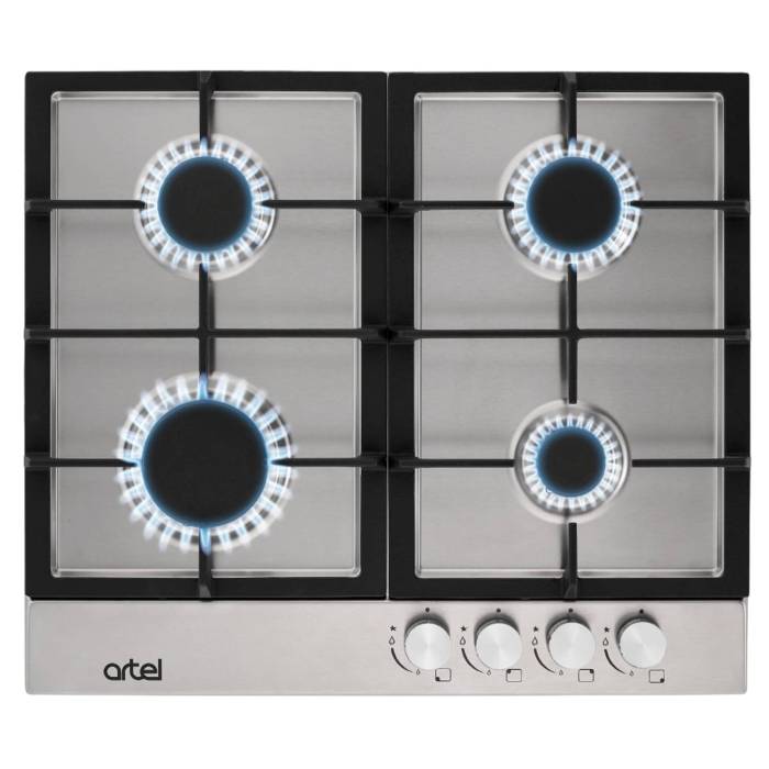 Artel Moderno A62-0030 — газовая варочная панель в элегантном сером цвете с покрытием INOX, купить онлайн с доставкой в Бишкеке