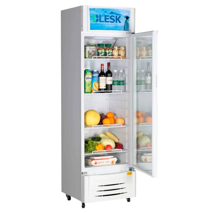 Витринный холодильник BLESK BL-348LSC — система циркуляции горячего воздуха с фронтальным обдувом, заказать в Бишкеке