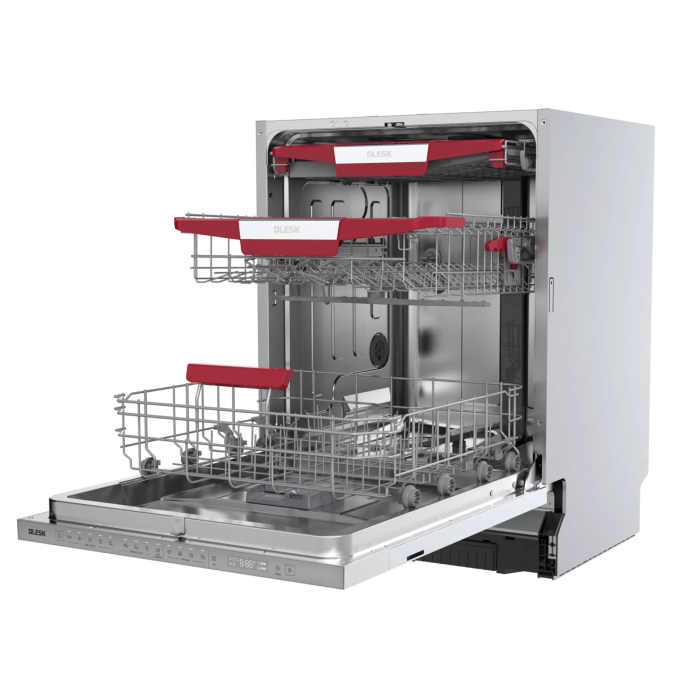 BLESK BXWP14-7711V — 3 корзины с красными ручками формы V, мини-диспенсер для моющих средств, доставка Onbir.kg