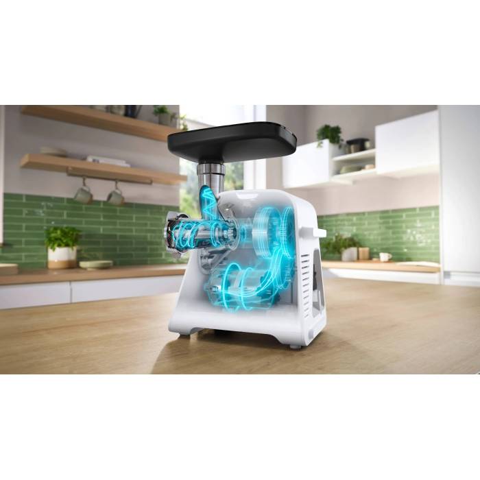 Мясорубка BOSCH MFWS607W — Мощность: 500 Вт, максимальная: 2100 Вт — Onbir.kg Бишкек, Кыргызстан