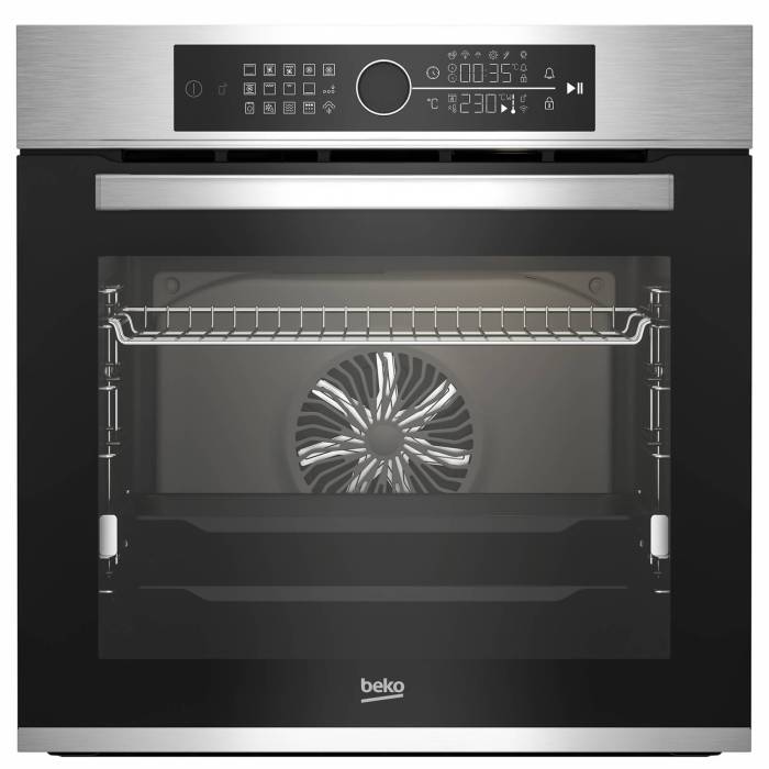 Встраиваемая духовка Beko BBIM12400XCS — 13 режимов, 72 л, 3D-нагрев и гриль. Паровая очистка SteamShine® и SoftClose®, купить в Бишкеке с доставкой
