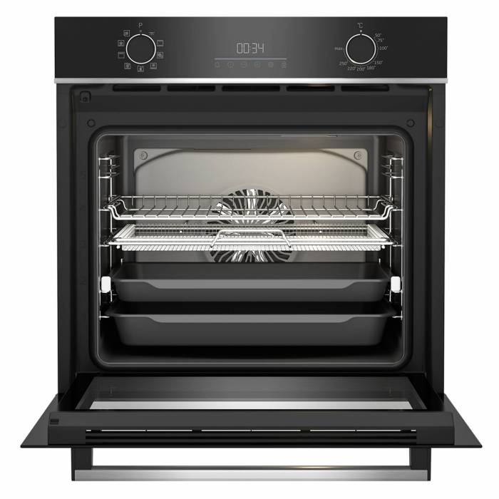 Встраиваемая духовка Beko BBIMA13300XS с блокировкой и телескопическими направляющими. Заказать с доставкой