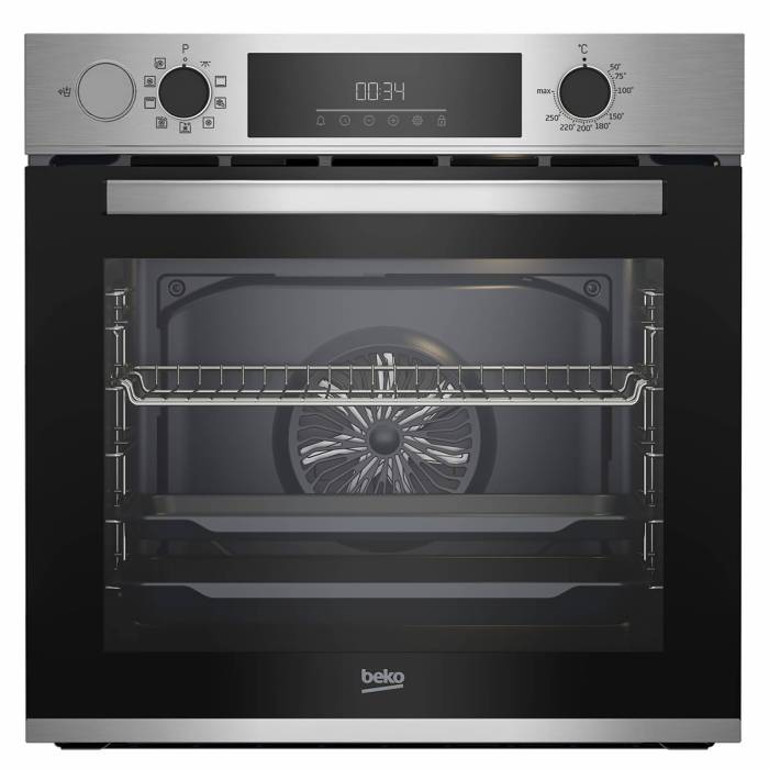 Beko BBIS12300XDE — надежный духовой шкаф с функциями гриля и пара, два противня в комплекте, купить с доставкой в Бишкеке