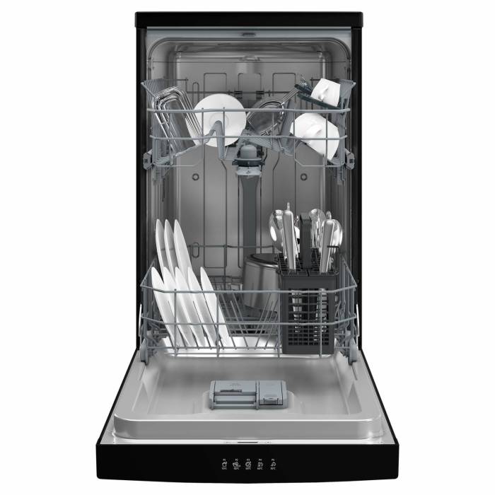 Посудомоечная машина Beko BDFS15020B — черного цвета, шириной 45 см, вмещает 10 комплектов посуды. Купить с доставкой в Бишкеке