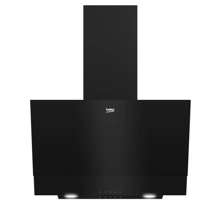 Каминная вытяжка Beko BHCA62422BBH — настенная модель шириной 60 см с чёрным корпусом ONBIR.KG