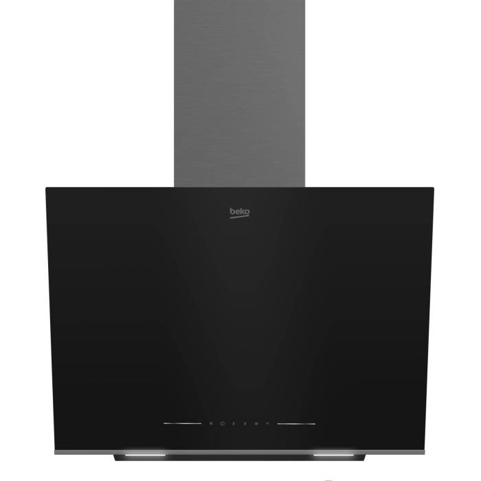 Каминная вытяжка Beko BHCA66641BBHS — настенная модель 60 см с сенсорным управлением и чёрным дизайном ONBIR.KG