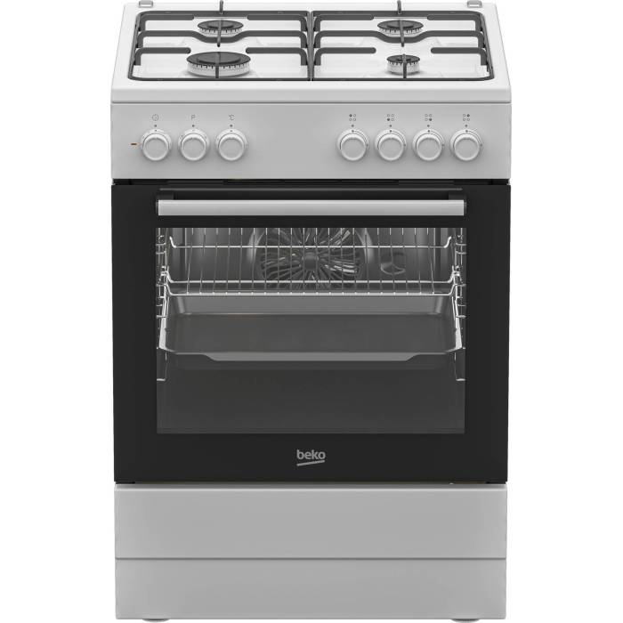 Газоэлектрическая плита Beko FBE62120SWD — 4 газовые конфорки, комбинированная модель ONBIR.KG