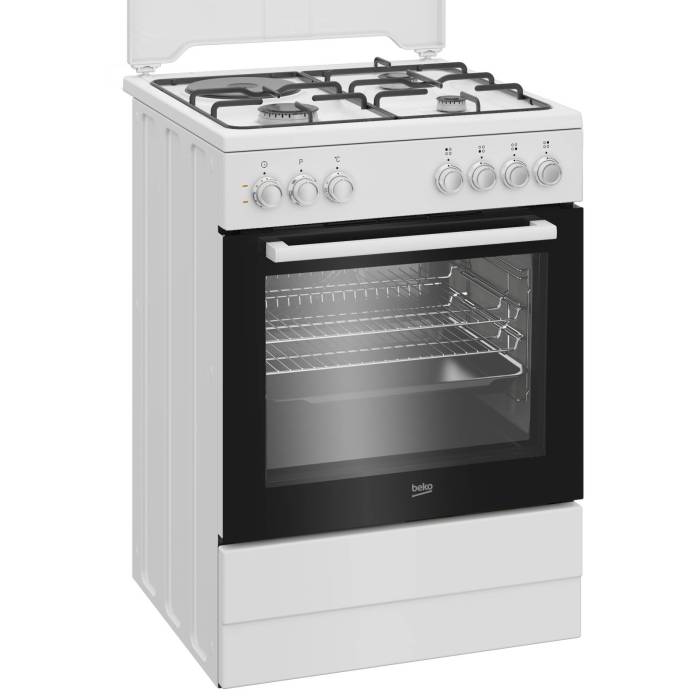 Beko FBE63131WCS плита — газ + электрическая конфорка, универсальное приготовление ONBIR.KG