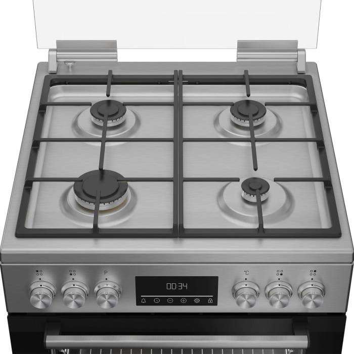 Beko FBM6230TXDSN — чугунные решётки устойчивы к нагрузкам и гарантируют надёжную опору для посуды