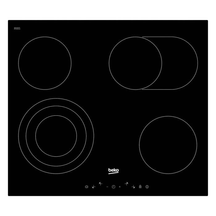 Варочная панель Beko HIC 64404 T — стеклокерамическая модель с 4 зонами нагрева и мощностью до 7000 Вт ONBIR.KG