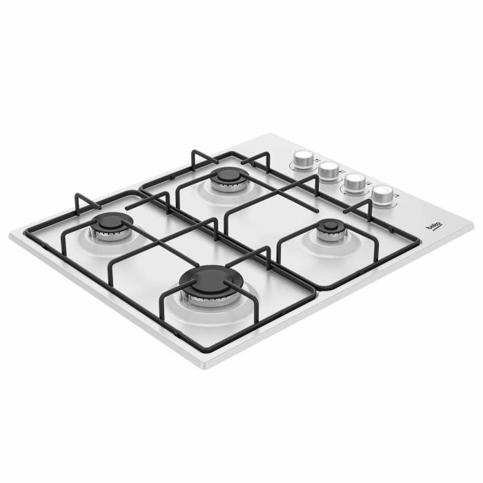 Варочная панель Beko HIGG 64123 SW — газовая модель с 4 конфорками мощностью от 1 до 2,9 кВт, купить в Бишкеке с доставкой