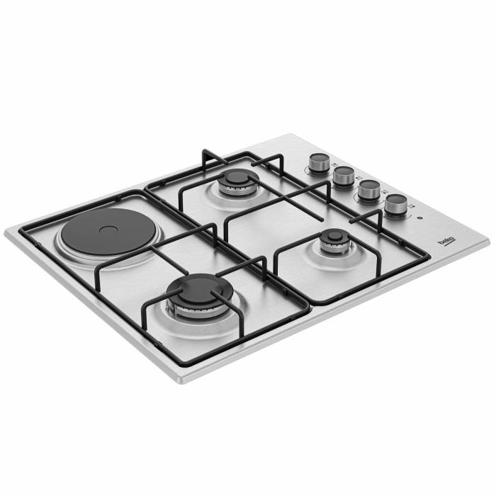 Варочная панель Beko HIGG 64123 SW — размеры 61×51 см, подходит для природного и сжиженного газа, купить в Кыргызстане