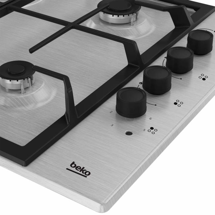 Beko HIGM 64135 SX — варочная панель с 3 газовыми и 1 электрической конфоркой, заказать в Бишкеке