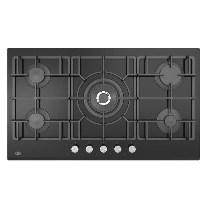 Варочная панель Beko HISW 95226 SEL — газовая модель шириной 90 см с 4 конфорками и мощной WOK-зоной до 4 кВт ONBIR.KG