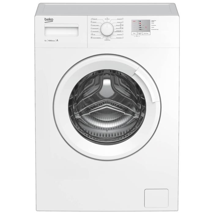 Стиральная машина Beko WRS5511BWW — компактная модель с загрузкой 5 кг и скоростью отжима 1000 об/мин, заказать с доставкой в Бишкеке