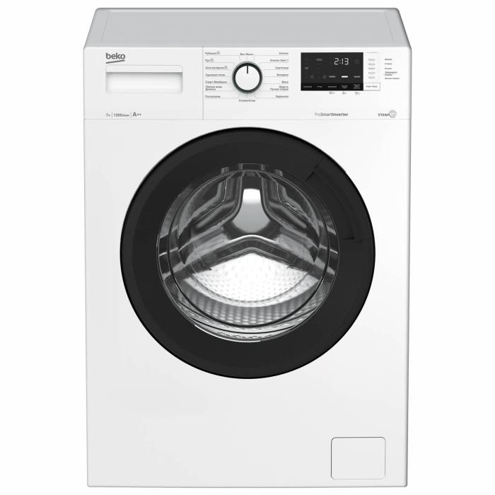 Стиральная машина Beko WSRE7612XAWI белого цвета с максимальной загрузкой 7 кг и шириной 60 см. Купить в Бишкеке с доставкой