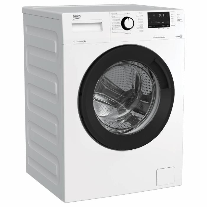 Стиральная машина Beko WSRE7612XAWI с 15 программами, включая стирку шерсти, рубашек и нижнего белья. Заказать онлайн в Бишкеке