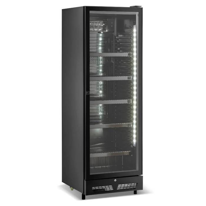 Витринный холодильник CHANGER SC-380C — корпус из нержавейки, терморегулятор, 5 полок, купить в Кыргызстане
