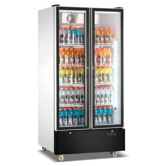 Холодильник SC-880B от CHANGER: No Frost, двойное стекло, замок и колёса, купить в Бишкеке с доставкой