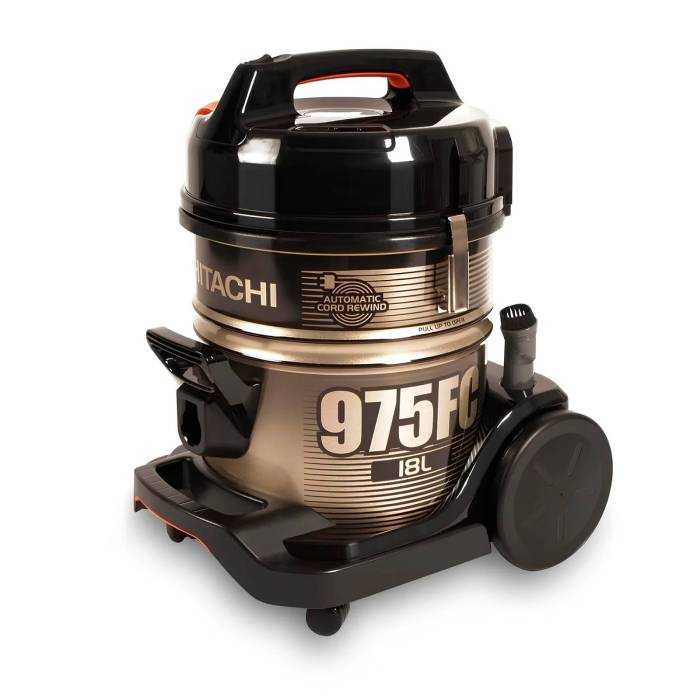 Hitachi CV-975FC — пылесос с автоматическим сматыванием шнура, упрочнённым корпусом и многоугольной головкой, заказать с доставкой 