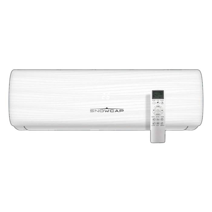 SNOWCAP 07BB-I — сплит-система с белой матовой 3D панелью и ротационным компрессором, заказать с установкой в Бишкеке