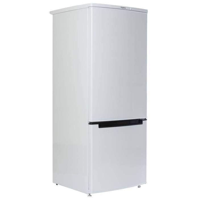 Бирюса 551 — двухкамерный холодильник с нижним расположением морозильной камеры, общий объем 240 л (холодильная камера 180 л, морозильная 60 л), класс энергоэффективности A, уровень шума до 42 дБ, цвет белый.