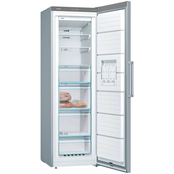 Bosch GSN36VL30U — отдельностоящий морозильник из нержавеющей стали, заказать в Бишкеке онлайн