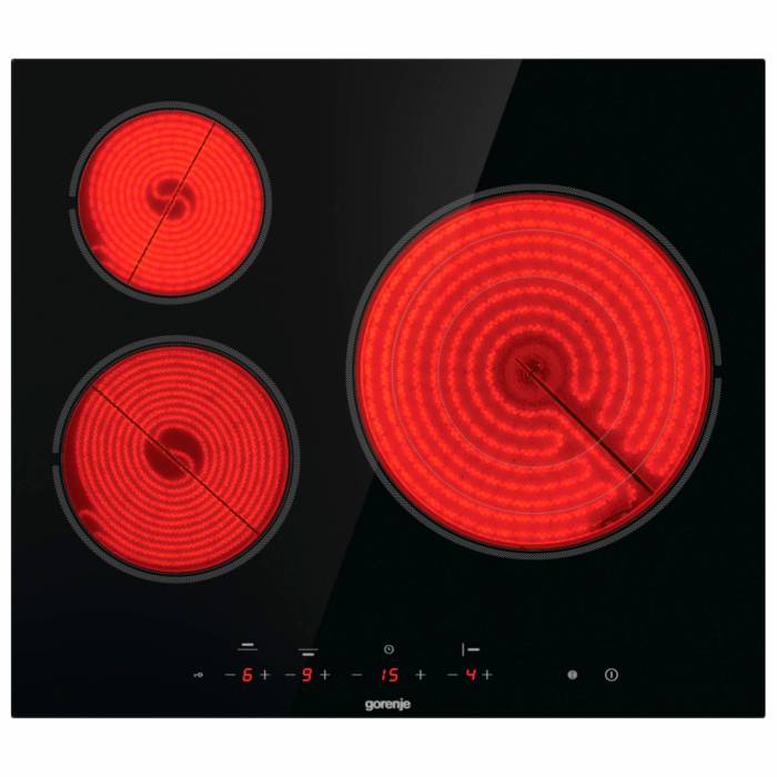 Gorenje ECT63ASC — элегантная модель с черной стеклокерамикой и сенсорным управлением, купить онлайн в Бишкеке