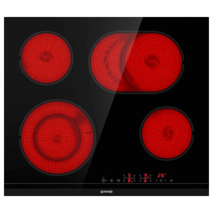 Gorenje ECT643BCSC — стеклокерамическая варочная панель с овальной зоной FishZone, заказать в Бишкеке