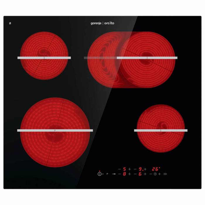 Gorenje ECT648ORAB — индикатор остаточного тепла и блокировка от детей для безопасности, заказать онлайн в Бишкеке